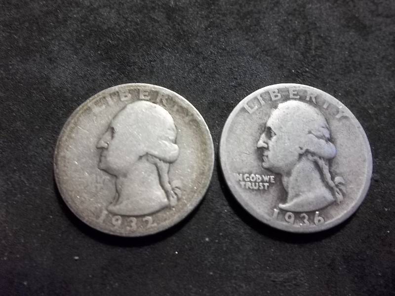 1932, 1936 S Washington Quarters