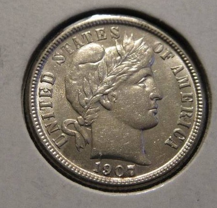 1907 O Barber Dime
