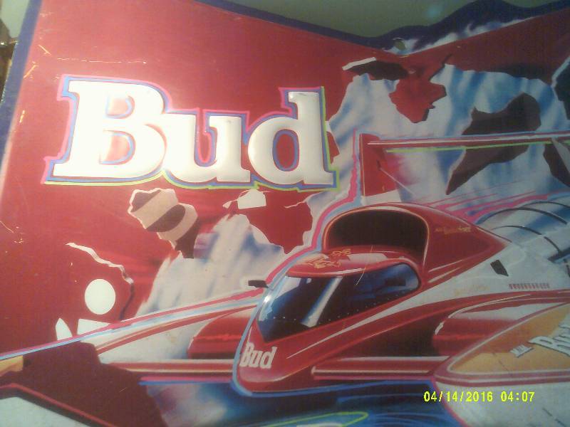 METAL BUDWEISER SIGN