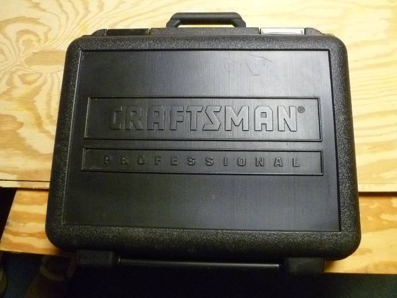 lot 10 image: Craftsman 18V Impact Wrench w Battery Charger & Case
