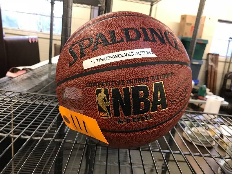 lot 111 image: TIMBERWOLVES AUTOGRAPHED BASKETBALL