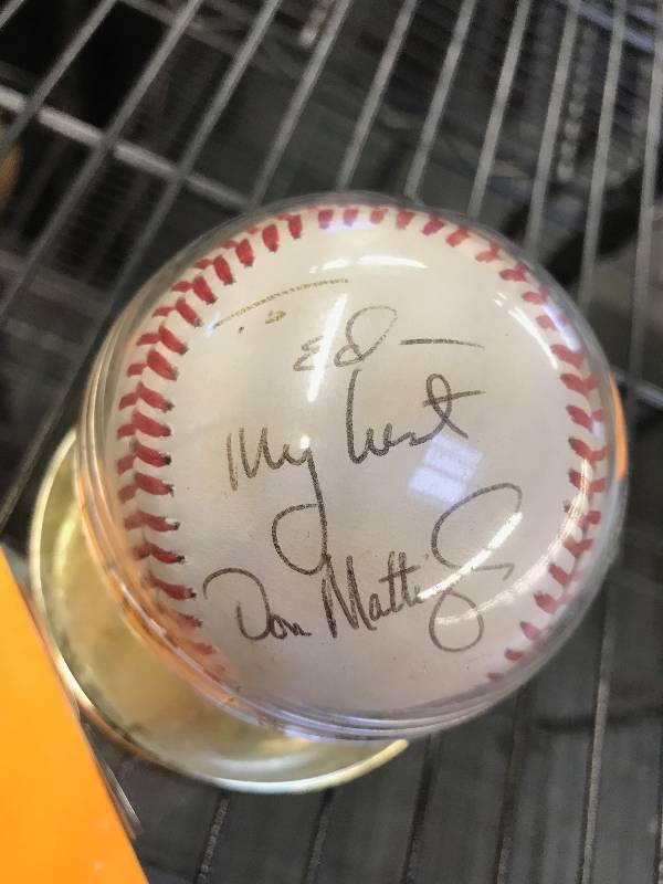lot 116 image: DON MATTINGLY AUTOGRAPHED BASEBALL