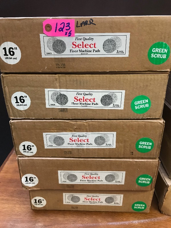 lot 223 image: LOT OF FLOOR SCRUBBER PADS