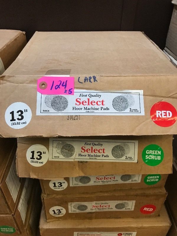 lot 224 image: LOT OF FLOOR SCRUBBER PADS