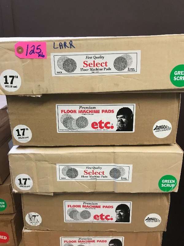 lot 225 image: LOT OF FLOOR SCRUBBER PADS