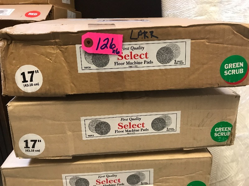 lot 226 image: LOT OF FLOOR SCRUBBER PADS