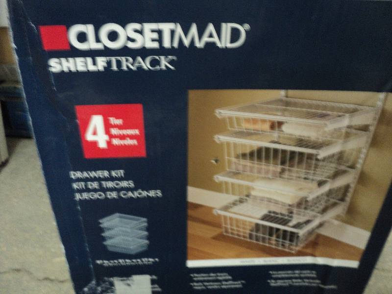 lot 43 image: Closetmaid shelf track Drawer kit...