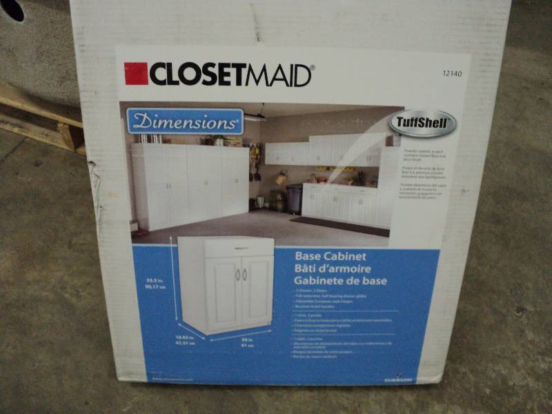lot 81 image: Closetmaid Tuffshell base cabinet -...