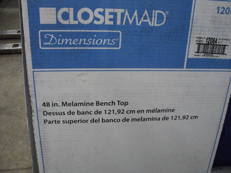 lot 84 image: CMV Melamine bench top...