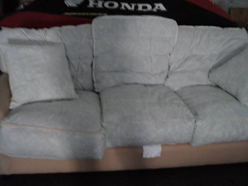 lot 113 image: new 3 cushion down filled couch fro...