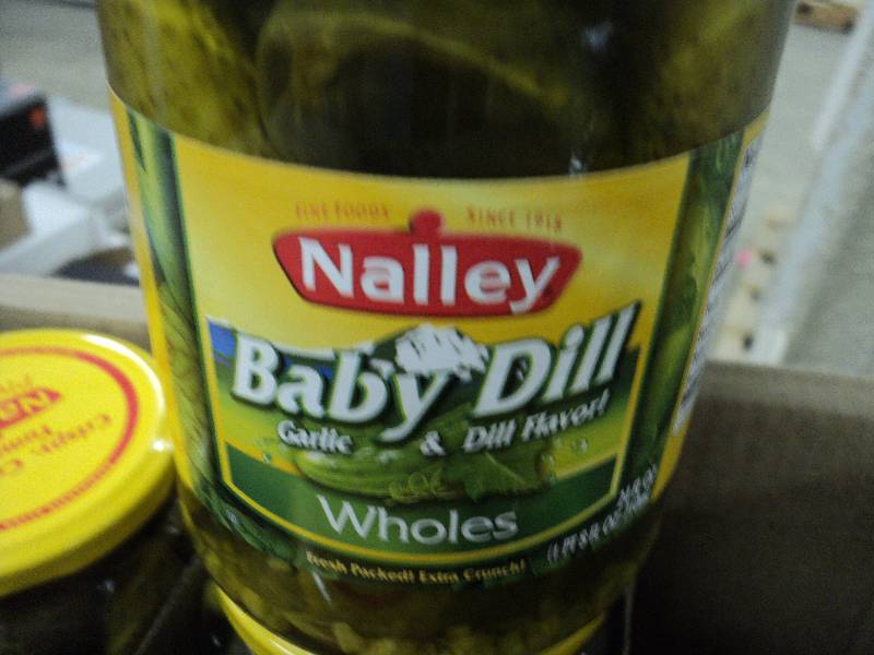 lot 137 image: Case of 12 jars of Nalley Baby Dill...