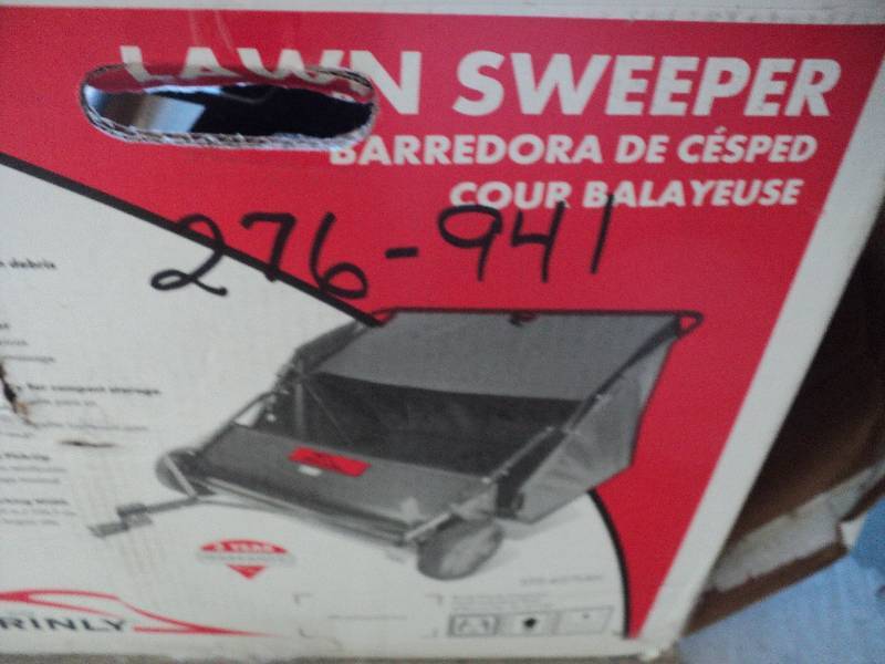 lot 147 image: Brinly lawn sweeper...
