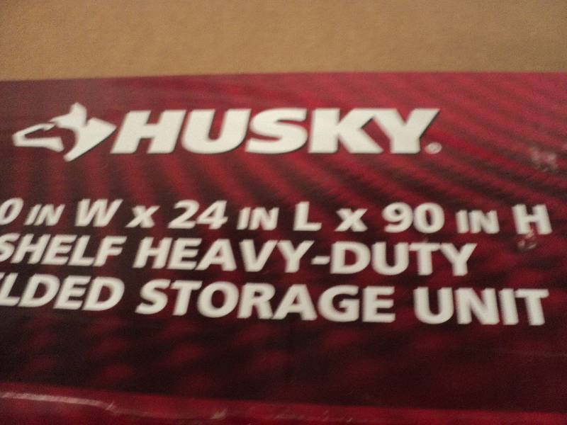 lot 149 image: Husky 90x24x90 5 shelf heavy duty w...