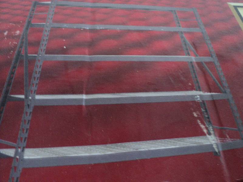 lot 152 image: Husky 90x24x90 5 shelf heavy duty w...