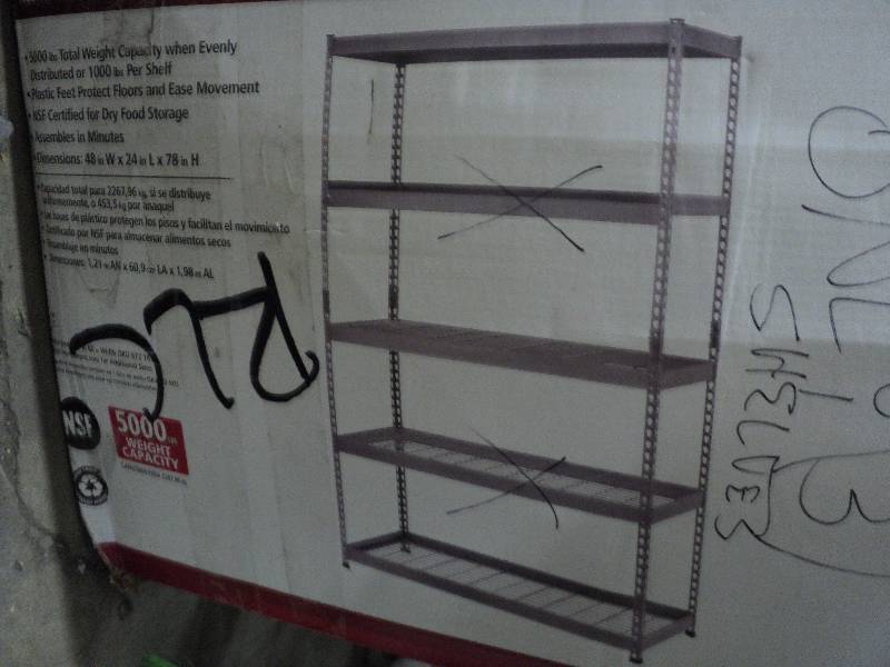 lot 153 image: Husky storage unit with three good ...