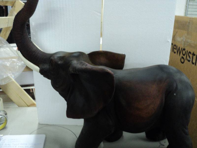 lot 161 image: Large elephant 2 ft tall 27 wide -...