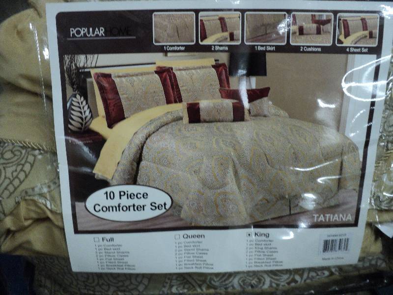 lot 195 image: King 10 piece comforter set Tatiana...