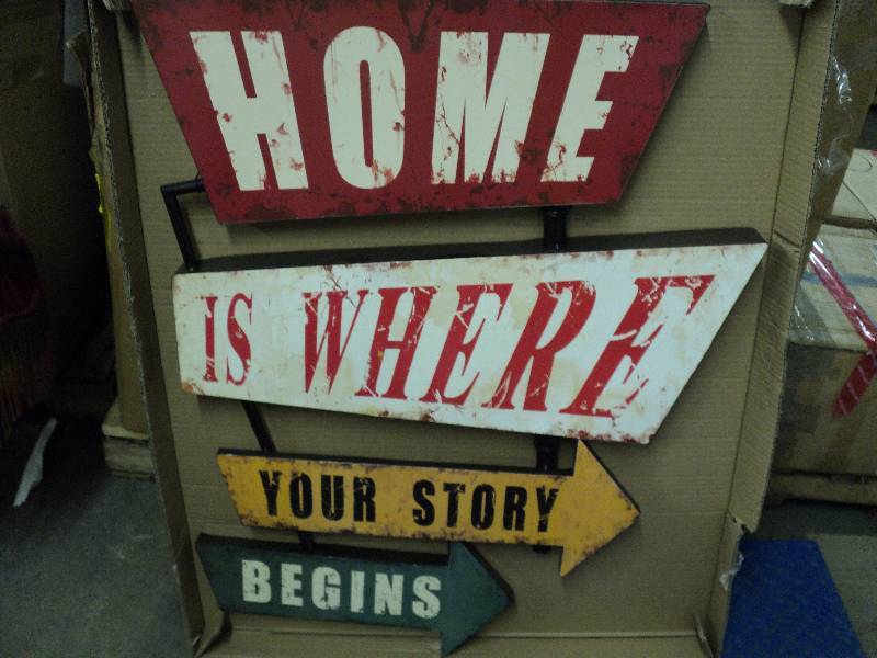 lot 205 image: metal Home sign 39x31...