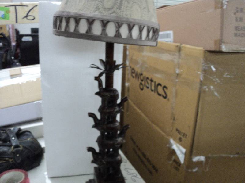lot 219 image: elephant lamp...