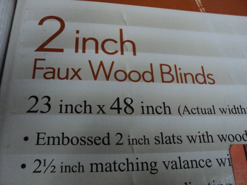 lot 65 image: 4 2 faux wood blinds...