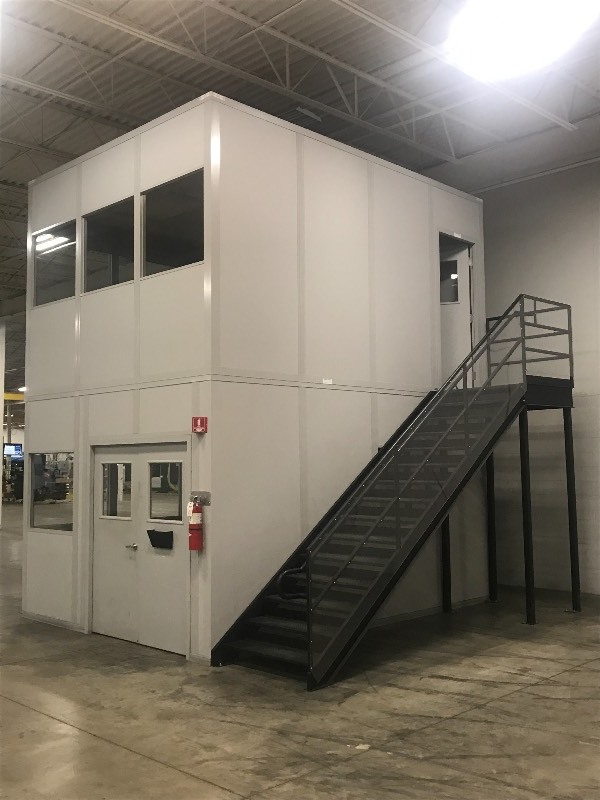 lot 1 image: Portafab 2-Story Modular Warehouse Office