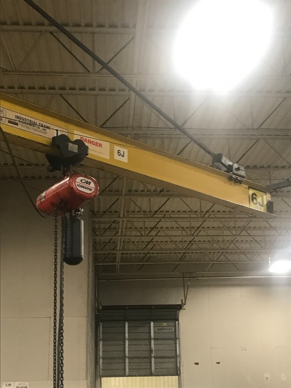 lot 7 image: Industrial Overhead Swing-Arm Jib-Crane