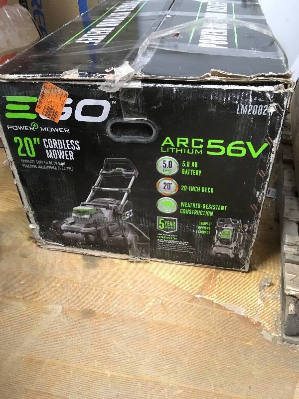 EGO  20 in. 56 Volt Lithium ion Cordless Battery Walk Behind Push Mower with 5.0Ah Battery and Charger Included in good condition