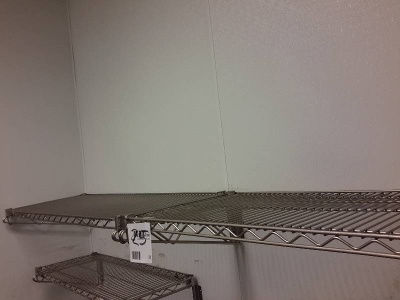 lot 25 image: 2, NSF Heavy Chrome wall shelves with brackets