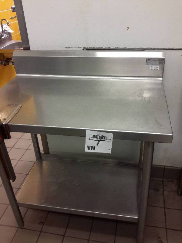 lot 7 image: Stainless Steel Work table with shelf and back splash