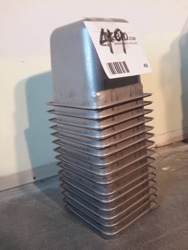 lot 49 image: 14, Stainless Steel, Food Containers. NSF, 5in x 6in x 6in