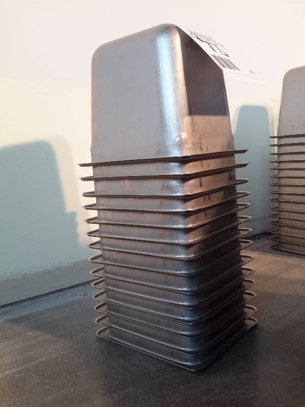 lot 48 image: 14, Stainless Steel, Food Containers. NSF, 5in x 6in x 6in