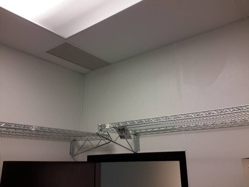 lot 68 image: 2, Heavy Chrome Wall Shelves.. NSF.
