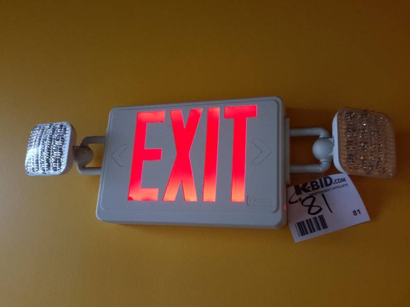 lot 81 image: Exit Sign with lights.. Y