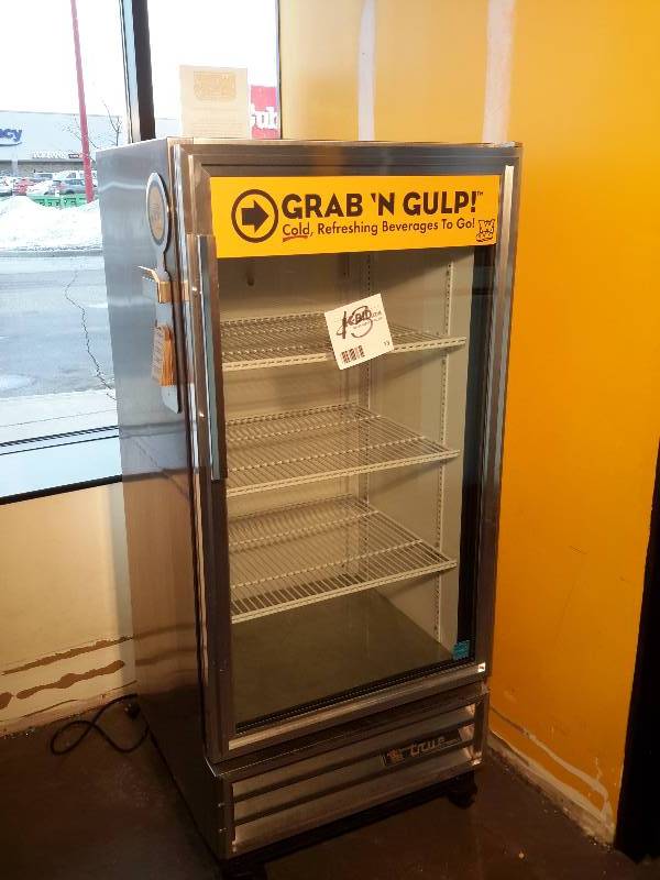 lot 13 image: TRUE, Glass front Display Refrigerator.