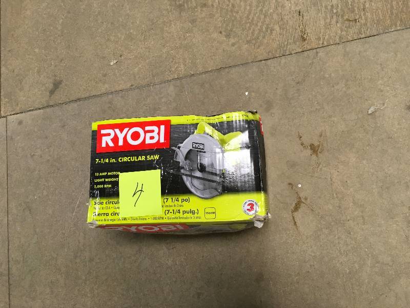Ryobi 13-Amp Circular Saw, 7-14 in open box in good working condition