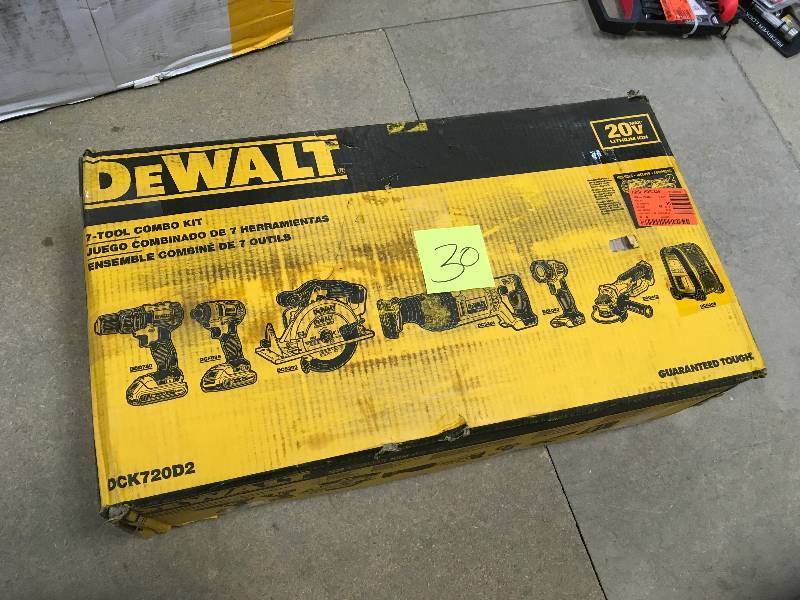 DeWalt DCK720D2 20V Max Compact 7-Tool Combo Kit open box not used