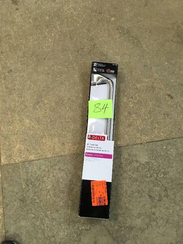 Delta, Everly Collection  18 in. Towel Bar. Brushed Nickel Finish  open box in like new condition