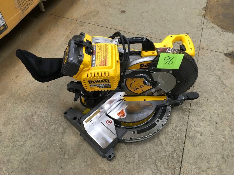 DeWalt 120- Volt FelxVolt Brushless 12 in. Miter Saw with 120 volt Addapter  open box in like new condition