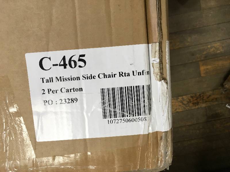 International ConceptsUnfinished Wood Mission Side Chair- Carton of 2