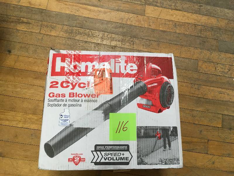 Homelite 2 Cycle Gas Blower  open box in like new condition