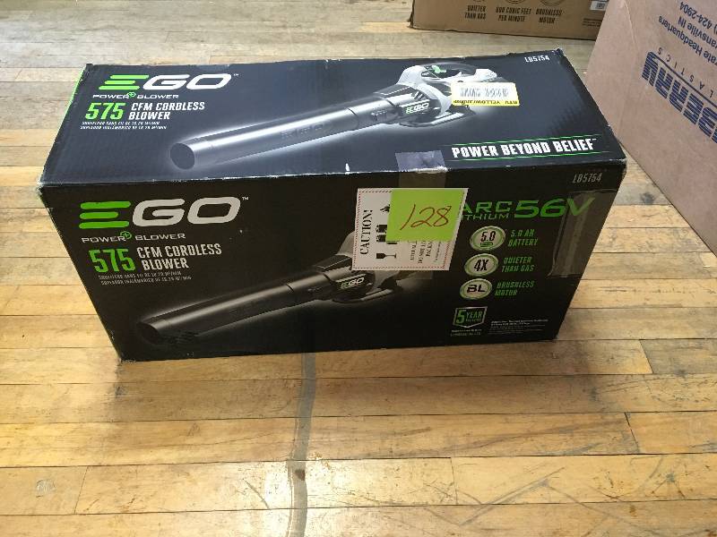 EGO 142 MPH 575CFM Variable - Speed 56-Volt Cordless Leaf Blower with 5.0Ah Battery and Charger Inculded not used