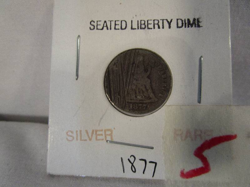 lot 5 image: Seated Liberty Dime Damaged