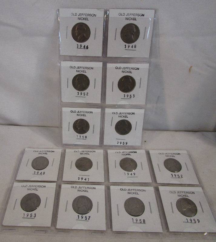 lot 14 image: 14- Old Jefferson Nickels