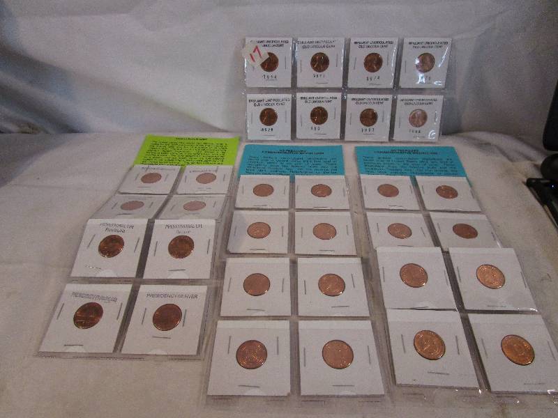 lot 17 image: Uncirculated Lincoln Cents, US Treasury Commemorative Medallion