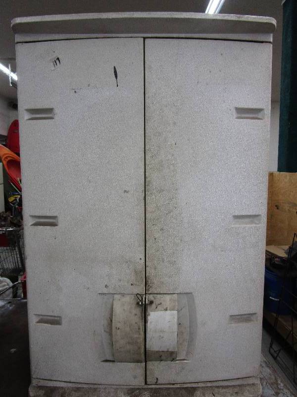lot 57 image: Plastic Cupboard  2 x 18 x 3
