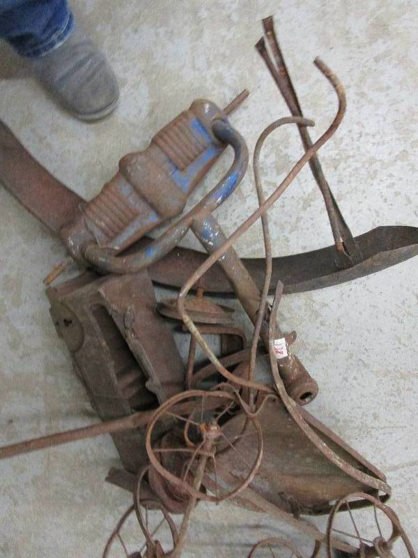 lot 138 image: Various Rusty Toy Parts
