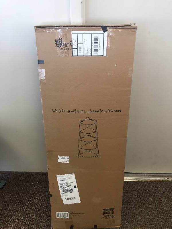 lot 39 image: In Box Furinno FNAJ-11112-1 5-Tier Corner Ladder Garden Shelf, Espresso