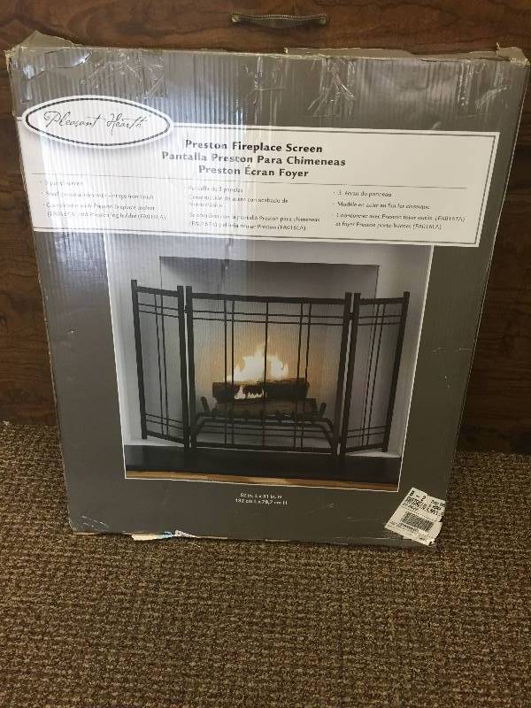 lot 42 image: In box Pleasant Hearth Preston Fireplace Screen