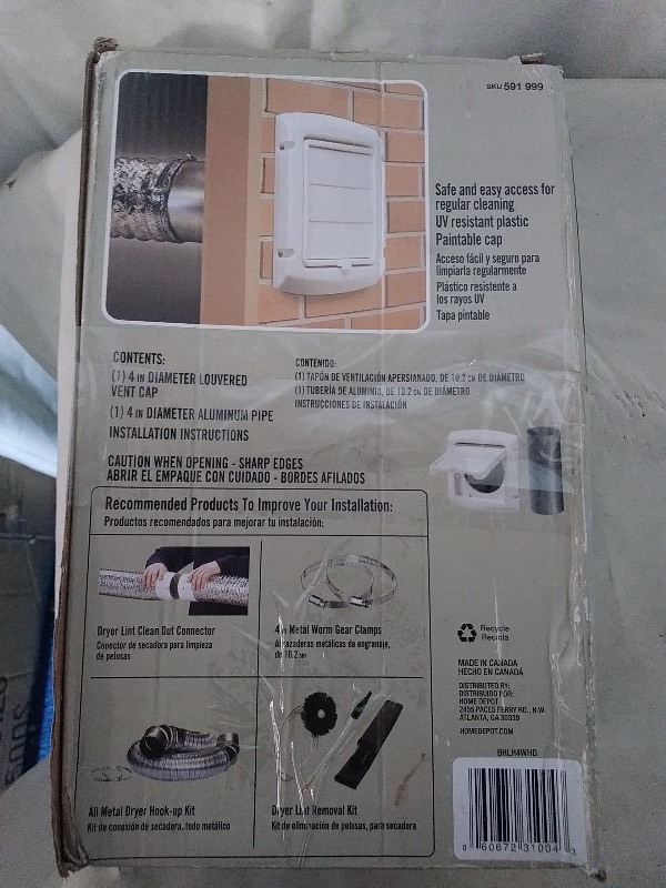 Quick clean Exhaust hood, Wall Connector