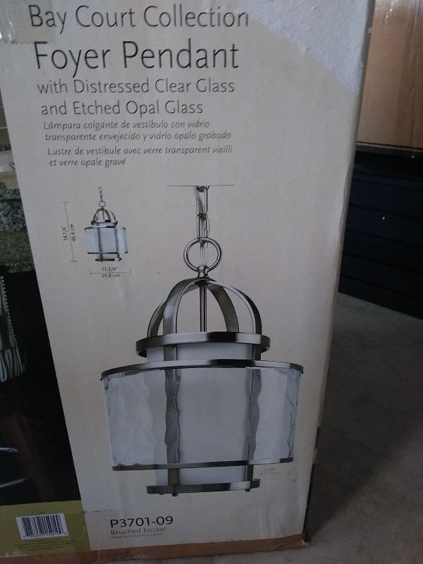 Progress lighting foyer pendant Bay Court collection P3701-09